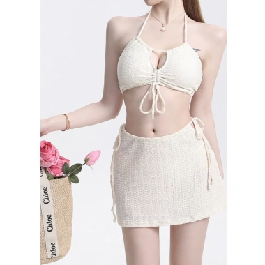 Bikini set 3 chi tiết mùa hè rút dây cổ yếm sexy, quyến rũ cho bơi biển 2.288 BKN46