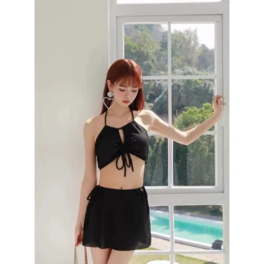 Bikini set 3 chi tiết mùa hè rút dây cổ yếm sexy, quyến rũ cho bơi biển 2.288 BKN46