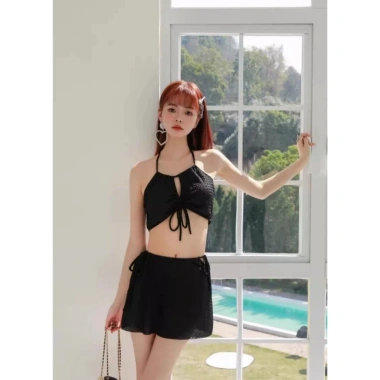 Bikini set 3 chi tiết mùa hè rút dây cổ yếm sexy, quyến rũ cho bơi biển 2.288 BKN46