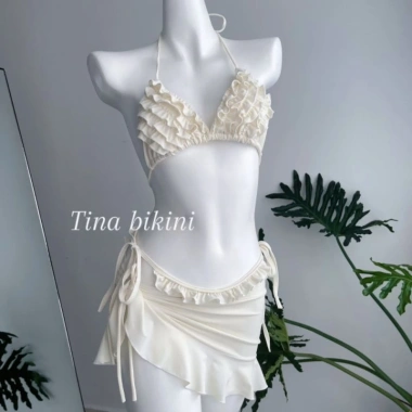 Bikini Set 3 Món Bánh Bèo Tina - Bộ Đồ Bơi Xinh Giá Giảm 145k, Thiết Kế Độc Đáo, Không Gãy 3