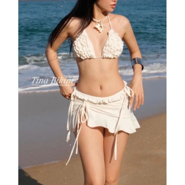 Bikini Set 3 Món Bánh Bèo Tina - Bộ Đồ Bơi Xinh Giá Giảm 145k, Thiết Kế Độc Đáo, Không Gãy 5