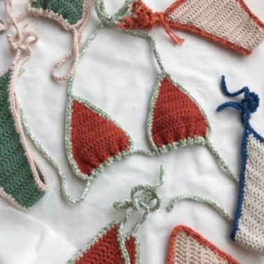 Bikini Set Basic len móc handmade - Crochet bikini thời trang, giá chỉ 95.000đ 2