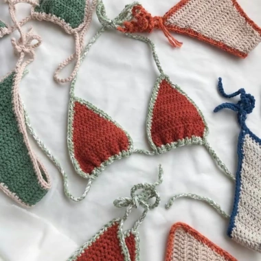 Bikini Set Basic len móc handmade - Crochet bikini thời trang, giá chỉ 95.000đ 9