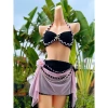 Bikini set đi biển 3 món đính sao biển, ren tơ mền mịn, lanbishop LB50, giảm giá 239k 3