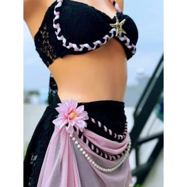 Bikini set đi biển 3 món đính sao biển, ren tơ mền mịn, lanbishop LB50, giảm giá 239k 6