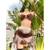 Bikini set đi biển 3 món đính sao biển, ren tơ mền mịn, lanbishop LB50, giảm giá 239k 10