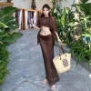 Bikini Sheer 4 Mảnh Nâu Nữ Chống Nắng, Phù Hợp Đi Biển Spa, Giá 479.957 VND