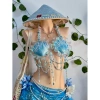 Bikini Sò Xanh Ngọc Biển - Set 2 món, tặng dây chuyền vỏ sò, chip & 2 hoa 7