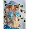 Bikini Sò Xanh Ngọc Biển - Set 2 món, tặng dây chuyền vỏ sò, chip & 2 hoa 10