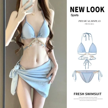 Bikini Suspender Nàng Tiên Cá Kim Cương Đồ Bơi Phụ Nữ Ren‑Up Tam Giác 3 Điểm Giá 147.118₫