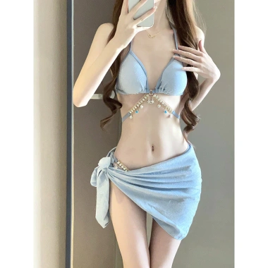 Bikini Suspender Nàng Tiên Cá Kim Cương Đồ Bơi Phụ Nữ Ren‑Up Tam Giác 3 Điểm Giá 147.118₫