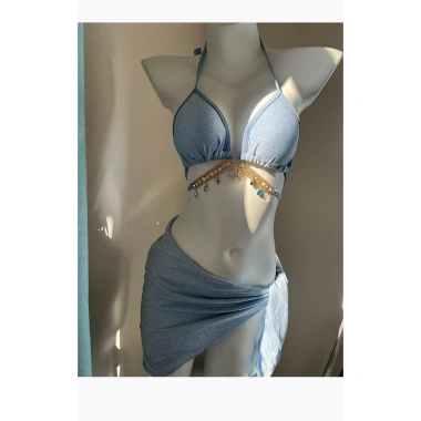 Bikini Suspender Nàng Tiên Cá Kim Cương Đồ Bơi Phụ Nữ Ren‑Up Tam Giác 3 Điểm Giá 147.118₫