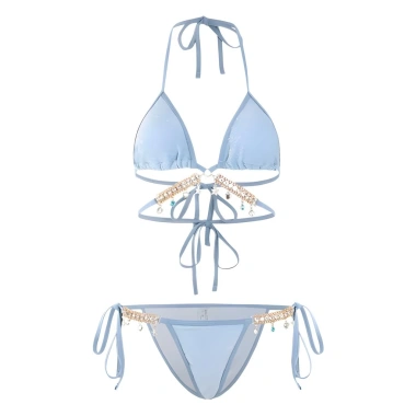 Bikini Suspender Nàng Tiên Cá Kim Cương Đồ Bơi Phụ Nữ Ren‑Up Tam Giác 3 Điểm Giá 147.118₫