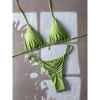 Bikini Tam Giác Nữ Màu Trơn Buộc Dây Hai Mảnh - Túi Chia Đồ Bơi Tiện Lợi 8