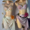 Bikini vàng vỏ sò phối ngọc trai - tặng dây chuyền vỏ sò, 2 kẹp hoa, chỉ 599.000₫ 2