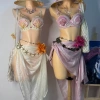 Bikini vàng vỏ sò phối ngọc trai - tặng dây chuyền vỏ sò, 2 kẹp hoa, chỉ 599.000₫ 3