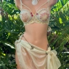 Bikini vàng vỏ sò phối ngọc trai - tặng dây chuyền vỏ sò, 2 kẹp hoa, chỉ 599.000₫ 6