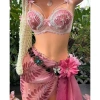 Bikini vỏ sò hồng ngọc trai Nàng Hồng Ngọc - Tặng dây chuyền vỏ sò, chip, 2 kẹp hoa - Giá ưu đãi 599k