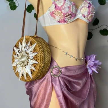 Bikini vỏ sò ngọc trai sang trọng, tặng dây chuyền vỏ sò, chip, 2 kẹp hoa (không bao gồm phụ kiện) - Giá 550.000₫ 5 Bikini vỏ sò ngọc trai sang trọng, tặng dây chuyền vỏ sò, chip, 2 kẹp hoa (không bao gồm phụ kiện) - Giá 550.000₫ 5