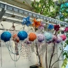 Bikini vỏ sò xanh biển phối voan ombre - tặng dây chuyền, chip, 2 kẹp hoa 4