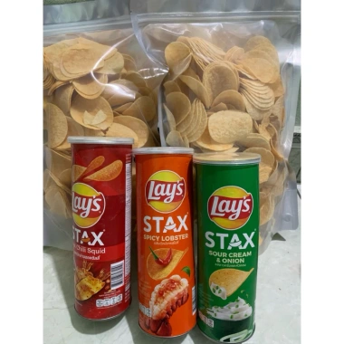 Bim Bim Lays Stax 500gr Nguyên Vị - Giá chỉ 48.500đ, giảm tới 61.595đ, thơm giòn