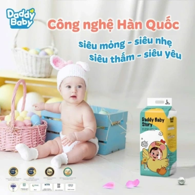 Bỉm Daddy Baby MC746 Phiên Bản Mới Cao Cấp Siêu Thấm Siêu Mỏng - Giá 260.000 VND 2