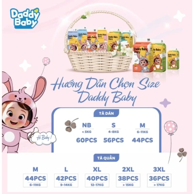 Bỉm Daddy Baby MC746 Phiên Bản Mới Cao Cấp Siêu Thấm Siêu Mỏng - Giá 260.000 VND 3
