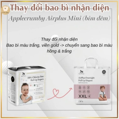 Bỉm Đêm Michibaby Applecrumby AirPlus Overnight MC580 - Siêu Thấm Hút 12h, Đa Cỡ NB‑XXL, Giá Ưu Đãi 260k 7 Bỉm Đêm Michibaby Applecrumby AirPlus Overnight MC580 - Siêu Thấm Hút 12h, Đa Cỡ NB‑XXL, Giá Ưu Đãi 260k 7