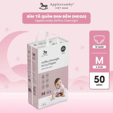 Bỉm Đêm Michibaby Applecrumby AirPlus Overnight MC580 - Siêu Thấm Hút 12h, Đa Cỡ NB‑XXL, Giá Ưu Đãi 260k 16 Bỉm Đêm Michibaby Applecrumby AirPlus Overnight MC580 - Siêu Thấm Hút 12h, Đa Cỡ NB‑XXL, Giá Ưu Đãi 260k 16