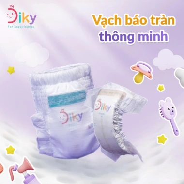 Bỉm DIKY Tã Dán Em Bé Co Giãn Ôm Vừa, Thấm Hút Nhanh - Nhiều Size, Giá 300k