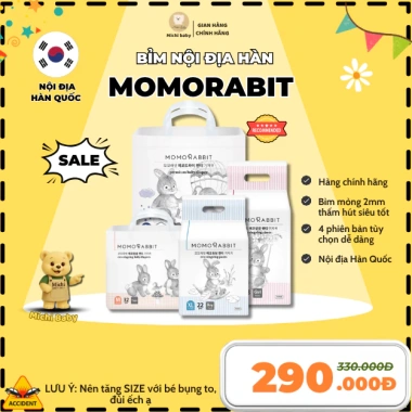 Bỉm MOMORABBIT Siêu Mỏng Siêu Thấm Hút An Toàn Da Bé - Giá chỉ 275.000đ 2 Bỉm MOMORABBIT Siêu Mỏng Siêu Thấm Hút An Toàn Da Bé - Giá chỉ 275.000đ 2