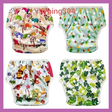 Bỉm quần bơi chống thấm nước cho bé 5-15kg, giặt lại được, giá ưu đãi 67.000₫ 2
