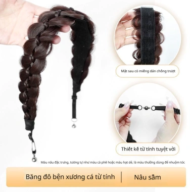 Bím Tóc Giả Nữ Khóa Dán và Từ Tính - Băng Đô Bện Đuôi Cá Thời Trang, Giá 108k 7 Bím Tóc Giả Nữ Khóa Dán và Từ Tính - Băng Đô Bện Đuôi Cá Thời Trang, Giá 108k 7