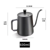 Bình Ấm Đun Nước Cổ Ngỗng Inox 304 600ml Vòi Dài Nắp - Siêu Tiết Kiệm 45k 6