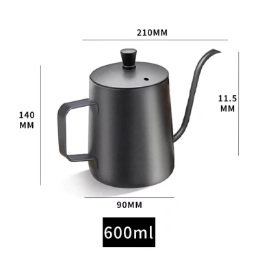 Bình Ấm Đun Nước Cổ Ngỗng Inox 304 600ml Vòi Dài Nắp - Siêu Tiết Kiệm 45k 6