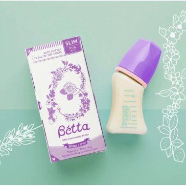 Bình betta cổ hẹp 80ml cho bé sơ sinh - Nhựa PPSU an toàn, dễ vệ sinh - 445k