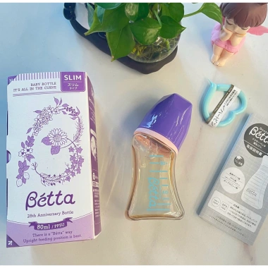 Bình betta cổ hẹp 80ml cho bé sơ sinh - Nhựa PPSU an toàn, dễ vệ sinh - 445k