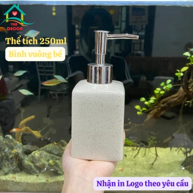 Bình chiết dầu gội sứ Bát Tràng men muối, chai lọ rửa tay, sữa tắm - Phòng tắm 45.000