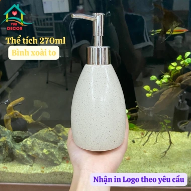 Bình chiết dầu gội sứ Bát Tràng men muối, chai lọ rửa tay, sữa tắm - Phòng tắm 45.000