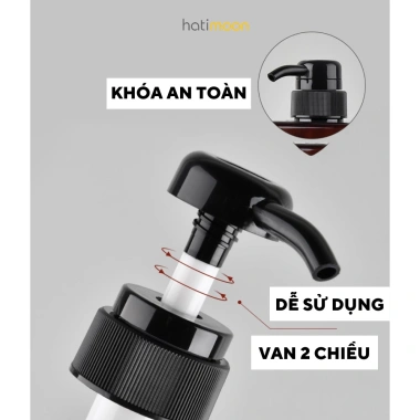 Bình chiết mỹ phẩm 100ml Hatimoon H21 - Chai chiết dầu gội du lịch vòi ấn, chỉ 19.000₫