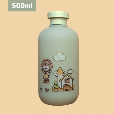 Bình Chiết Mỹ Phẩm, Chai Dầu Gội, Sữa Tắm Khói + Sticker Dễ Thương, Căn Gác, 19.000₫