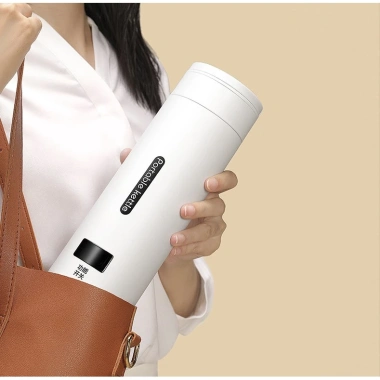 Bình cốc đun nước mini 400-500ml du lịch, hiển thị nhiệt độ, kèm phích, giảm giá 328k