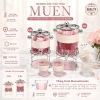 Bình cốc thủy tinh MUEN 2.6L chịu nhiệt kèm kệ, vòi decor phòng khách - giá 572k 3