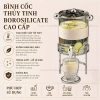 Bình cốc thủy tinh MUEN 2.6L chịu nhiệt kèm kệ, vòi decor phòng khách - giá 572k 4