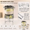 Bình cốc thủy tinh MUEN 2.6L chịu nhiệt kèm kệ, vòi decor phòng khách - giá 572k 8
