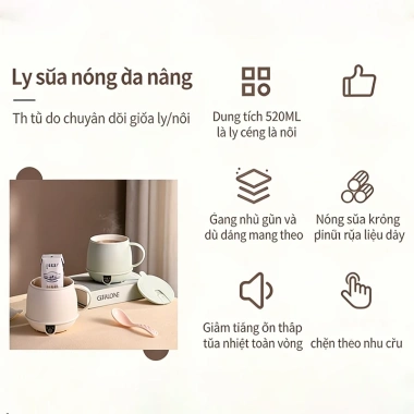 Bình Đun Giữ Nhiệt 450ml – Sạc Type C, Tự Ngắt Khi Sôi, Kèm Túi Du Lịch, Quà Ý Nghĩa
