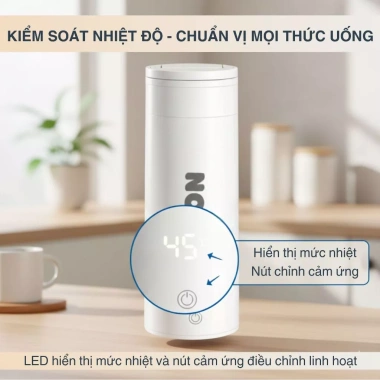 Bình Đun Siêu Tốc Mini BYSON 520ml – Ấm Đun Nước Du Lịch Thông Minh, Tuỳ Chỉnh Nhiệt Độ, Giá Ưu Đãi 408.000₫
