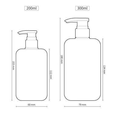 Bình Đựng Dầu Gội & Sữa Tắm PETG 200-300ml Hình Chữ Nhật Dẹp, Căn Gác Nhỏ – 35.000 9