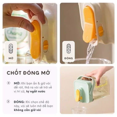 Bình đựng nước 3,5 lít cho tủ lạnh, nắp kín không rò rỉ, quai xách du lịch, chịu nhiệt -20‑100°C, cao cấp – Giá 253.000₫ 9