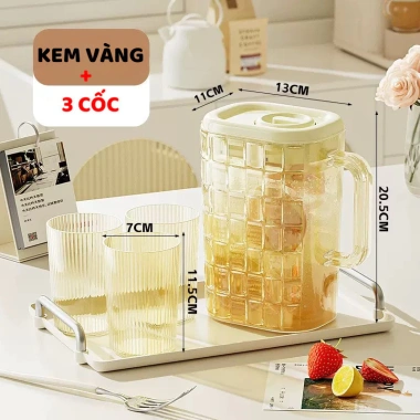 Bình Đựng Nước Lạnh 2.000ml Trong Suốt Sang Trọng 4House Nhà Khách Giá Ưu Đãi 59.000 VND 6